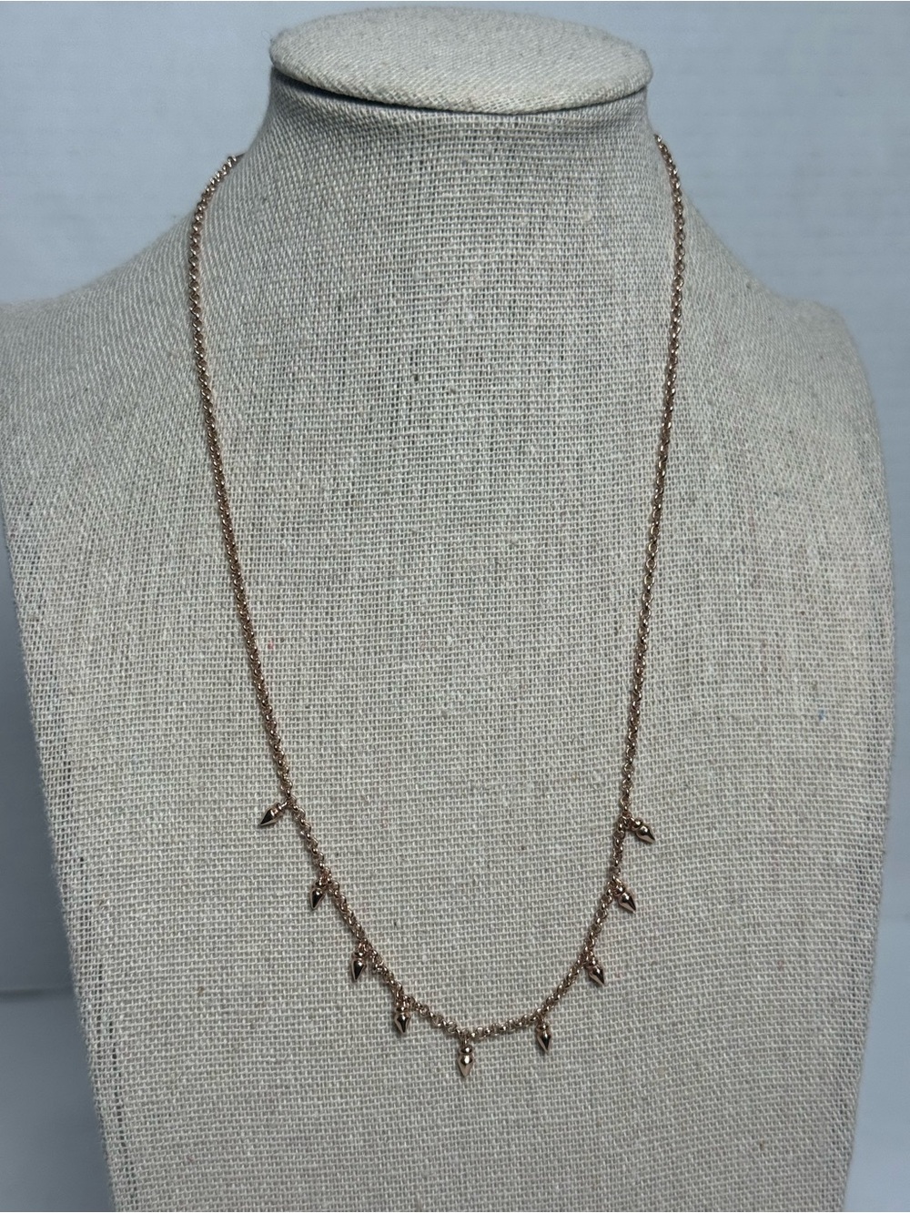 Kendra Scott Addison Rose Gold Tiny Teardrop Charm Necklace